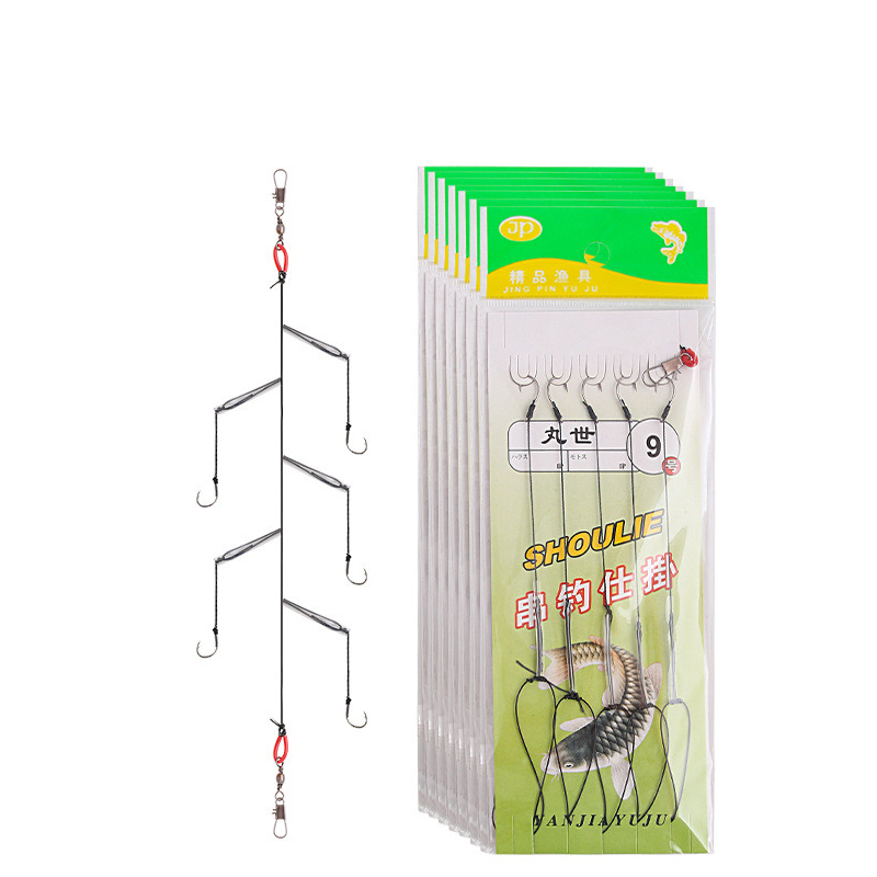 Fishing Hook Assortment - 1pc High Carbon Steel Rigs Swivel