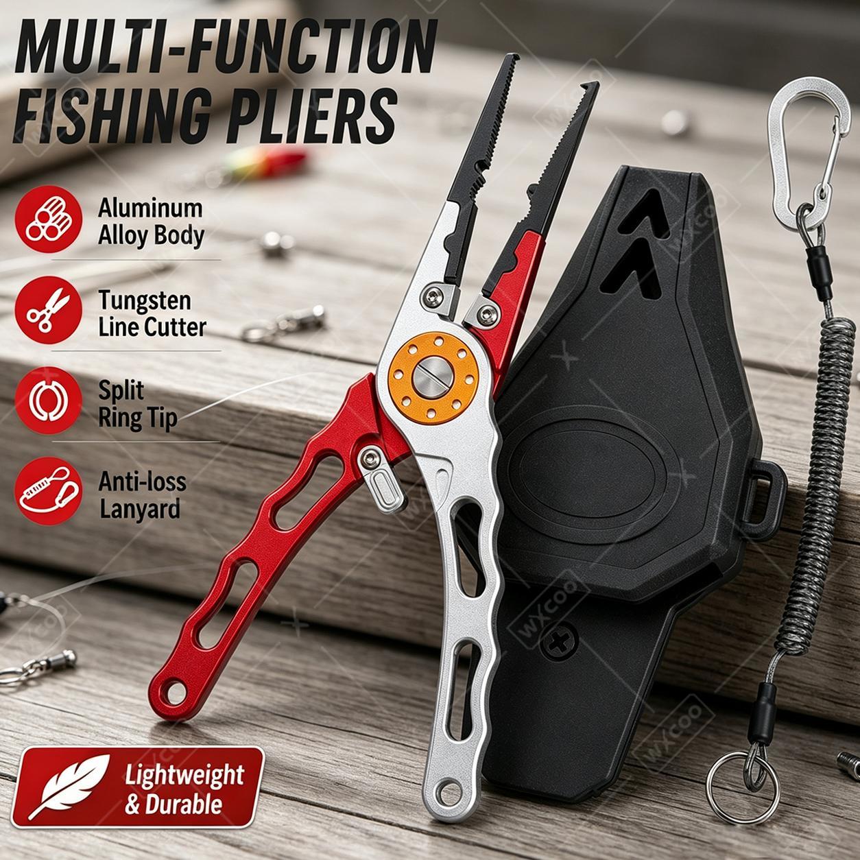 WXCOO Split Ring Pliers Hook R - Fishing Hook Sharpener review and price