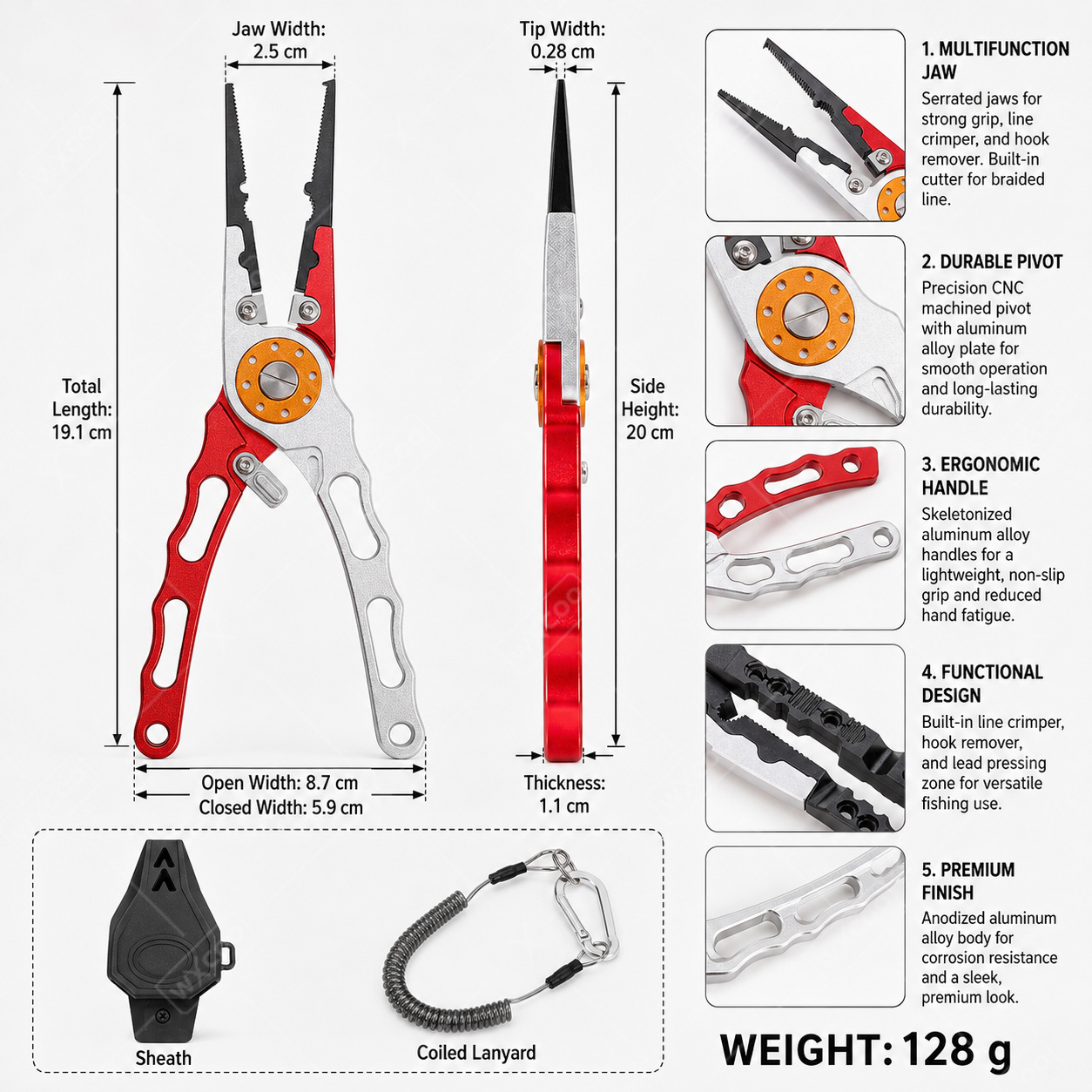 WXCOO Split Ring Pliers Hook R - Fishing Hook Sharpener review and price