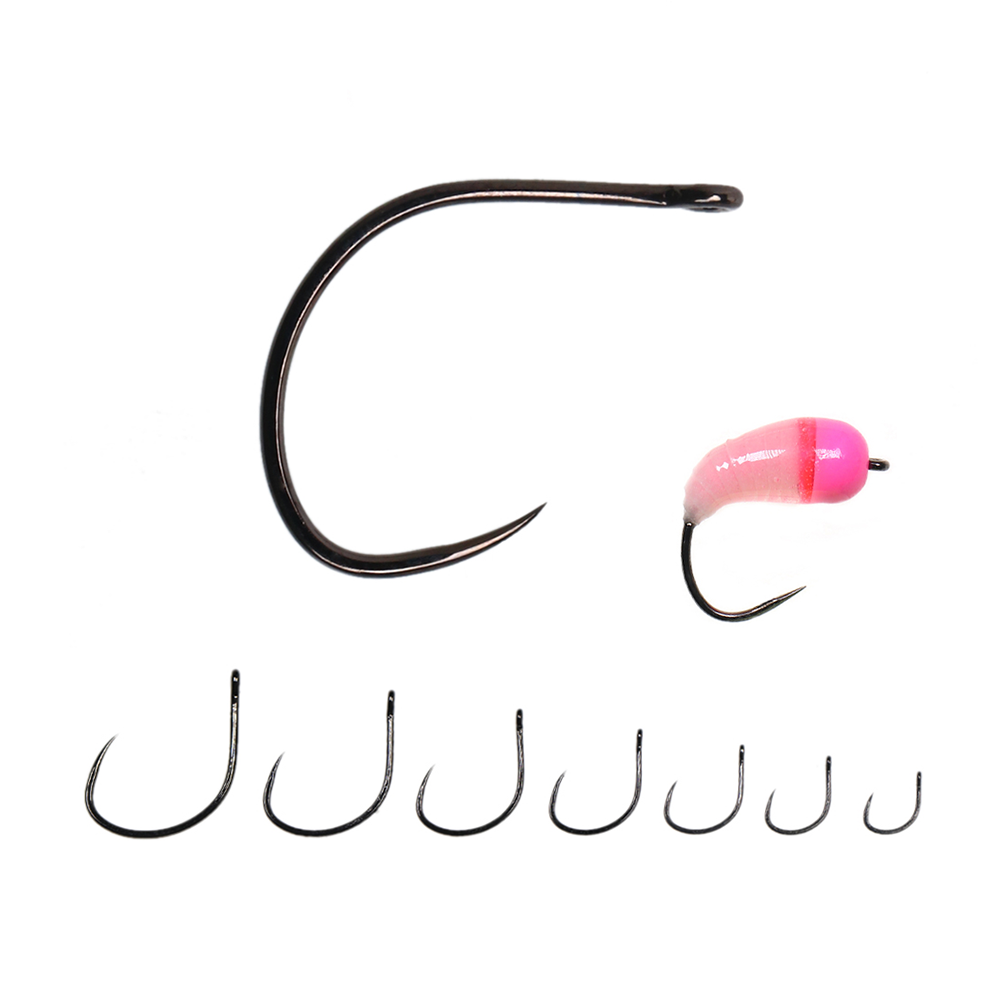 50pcs #8～#20 Hopper Emergers E - Fishing Hook Barbless review and price