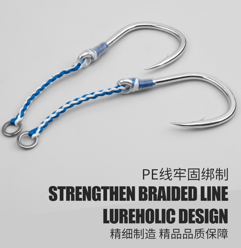 2pcs/bag High Carbon Steel Slo - Fishing Hook Barbless review and price
