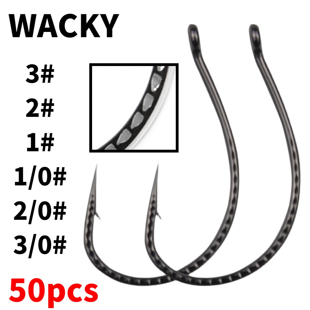 50pcs Wacky Hooks High Carbon  - Fishing Hook Assortment review and price