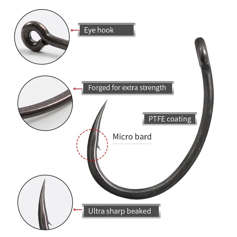 10Pieces Carp Fishing Hook Siz - Fishing Hook Barbless review and price